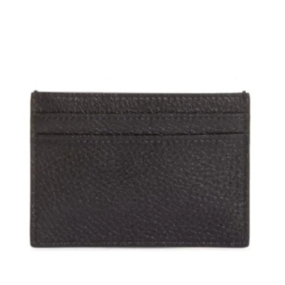 MOSCHINO Logo Leather Card Case Holder Wallet Black Italy 4